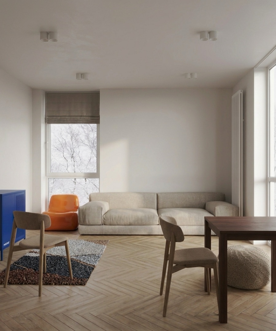 Amazon coffee table in a contemporary living room